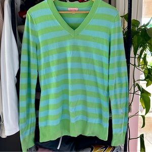 Lilly Pulitzer Striped Knit Top in Green and Blue